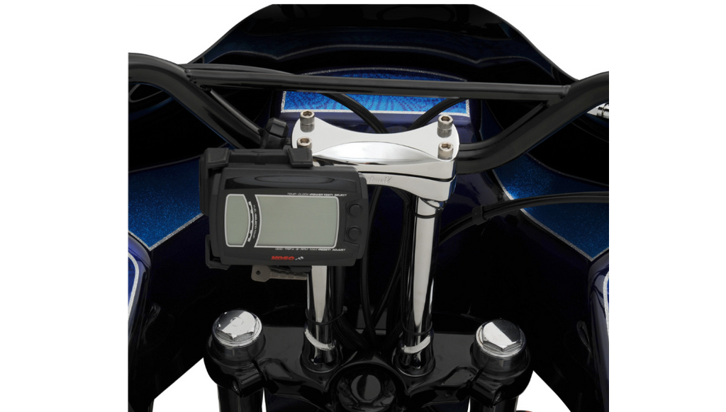 Biltwell Murdock 12 inch chrome handlebar risers for 1 inch Harley handlebars