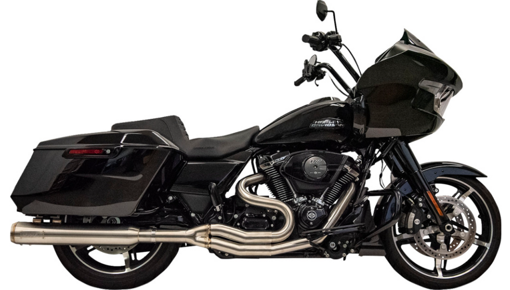 Bassani stainless steel high horsepower 2-1 exhaust for Harley Touring

Harley Davidson M8 Touring stainless 2 into 1 exhaust system

Bassani stainless stepped header exhaust for 140 horsepower engines

Milwaukee Eight Touring performance exhaust stainless steel

Boomers Bike Shop Bassani stainless 2-1 Touring exhaust