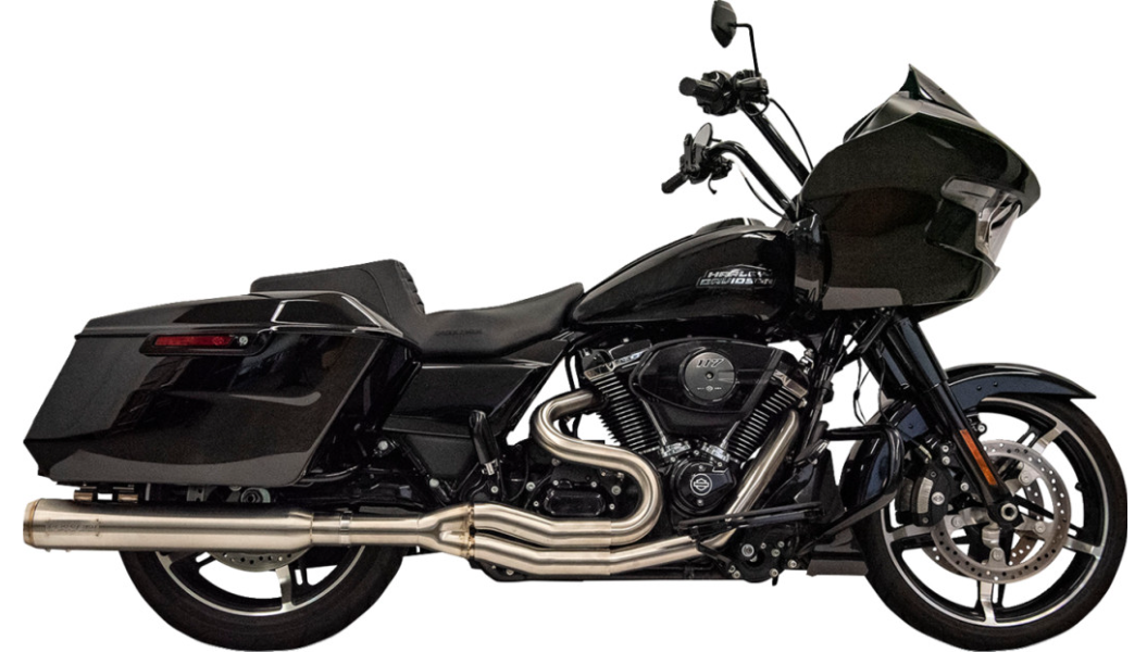 Bassani stainless steel high horsepower 2-1 exhaust for Harley Touring

Harley Davidson M8 Touring stainless 2 into 1 exhaust system

Bassani stainless stepped header exhaust for 140 horsepower engines

Milwaukee Eight Touring performance exhaust stainless steel

Boomers Bike Shop Bassani stainless 2-1 Touring exhaust