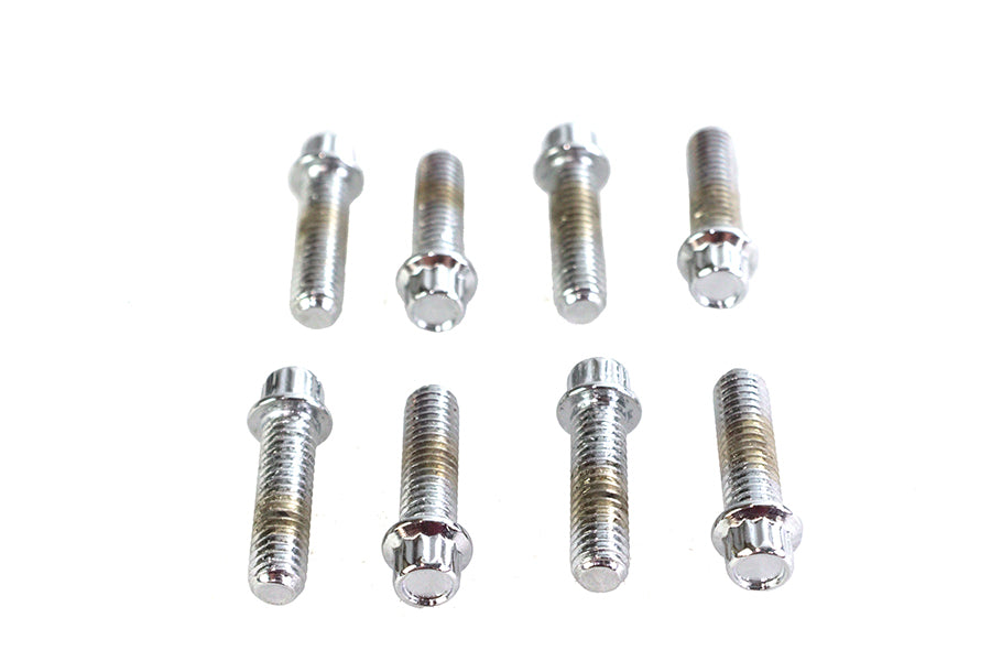 Colony 8711-8 Chrome 12-Point Lifter Base Screw Kit for Harley