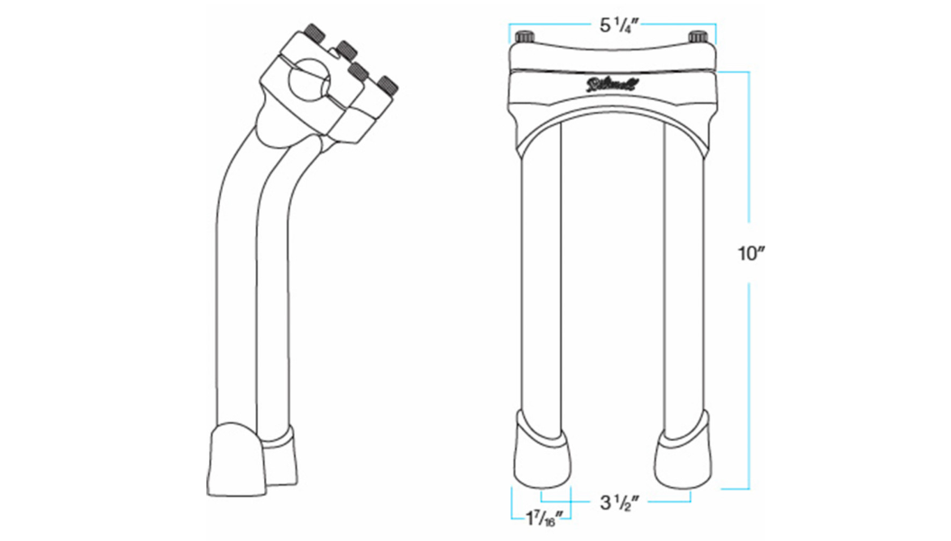 Biltwell Murdock 10 inch pullback handlebar risers for 1 inch handlebars