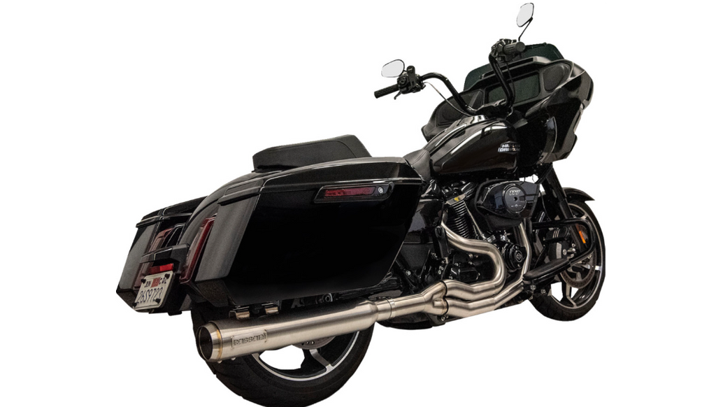 Bassani stainless steel high horsepower 2-1 exhaust for Harley Touring

Harley Davidson M8 Touring stainless 2 into 1 exhaust system

Bassani stainless stepped header exhaust for 140 horsepower engines

Milwaukee Eight Touring performance exhaust stainless steel

Boomers Bike Shop Bassani stainless 2-1 Touring exhaust