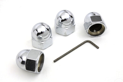 Colony 9000-4 Evo Acorn Head Bolt Covers chrome plated set for 1984-1985 Harley-Davidson FL FX XL"