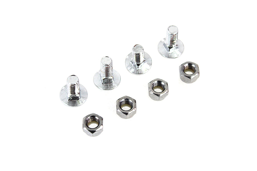 Chrome carriage bolt set for Harley rear fender U-clamp