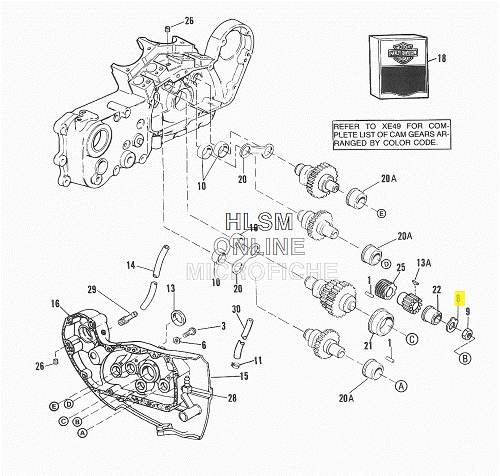 Harley Davidson Pinion Shaft Gear End Lock Plate – XL 1979–1987 (OEM 7044A)
