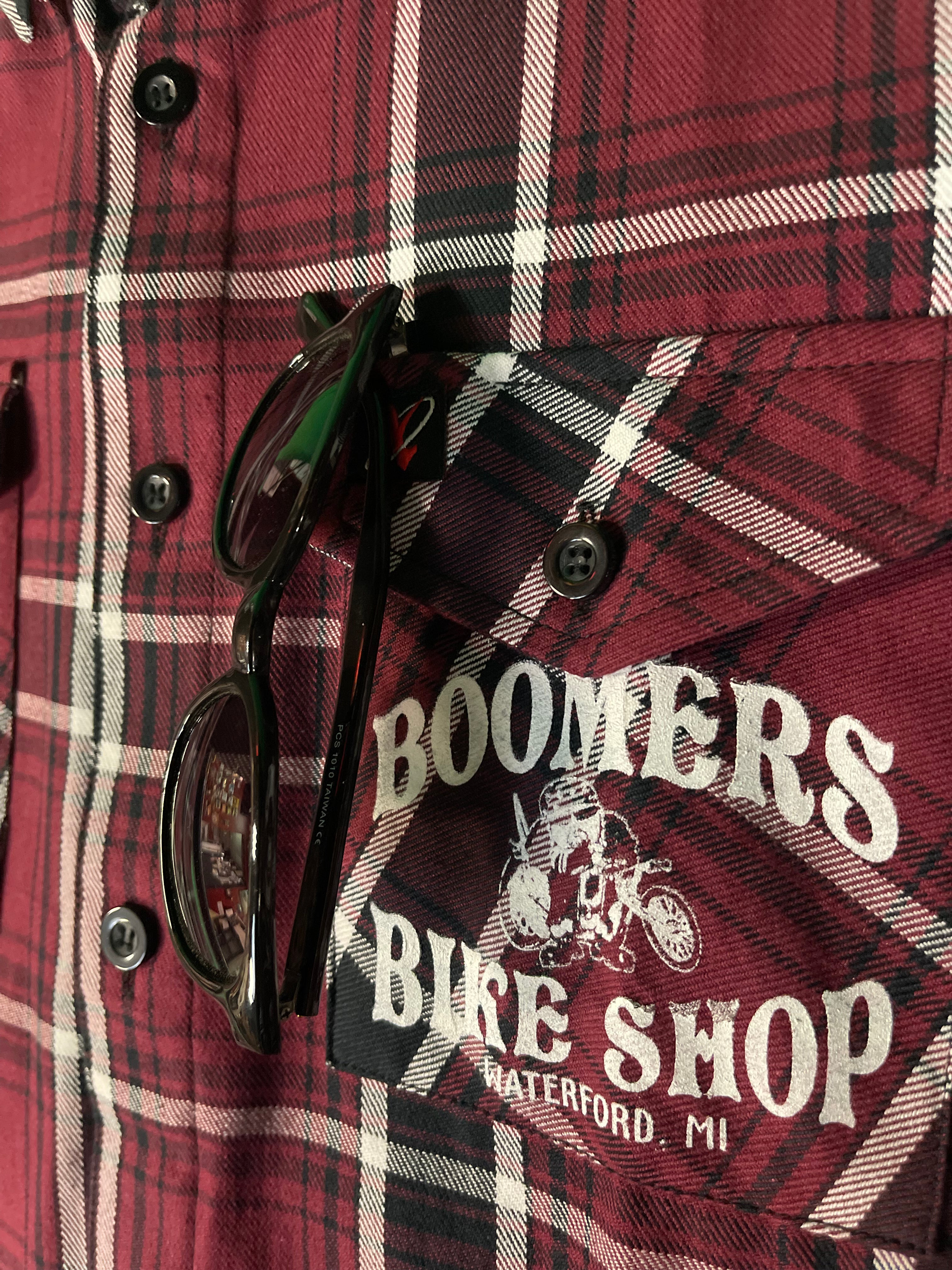 Shop Flannel Maroon Black and White
