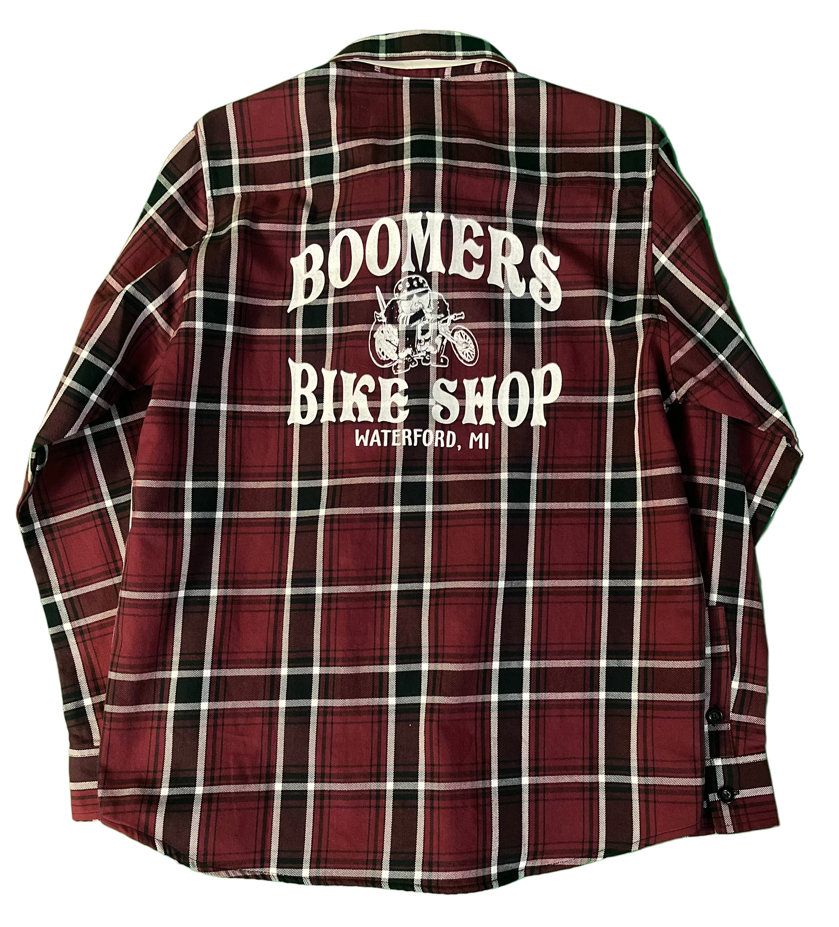 Shop Flannel Maroon Black and White