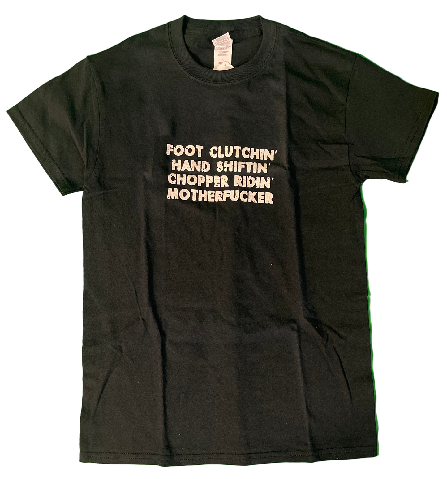Foot Clutchin’ and Hand Shiftin’ motorcycle T-shirt — vintage biker tee