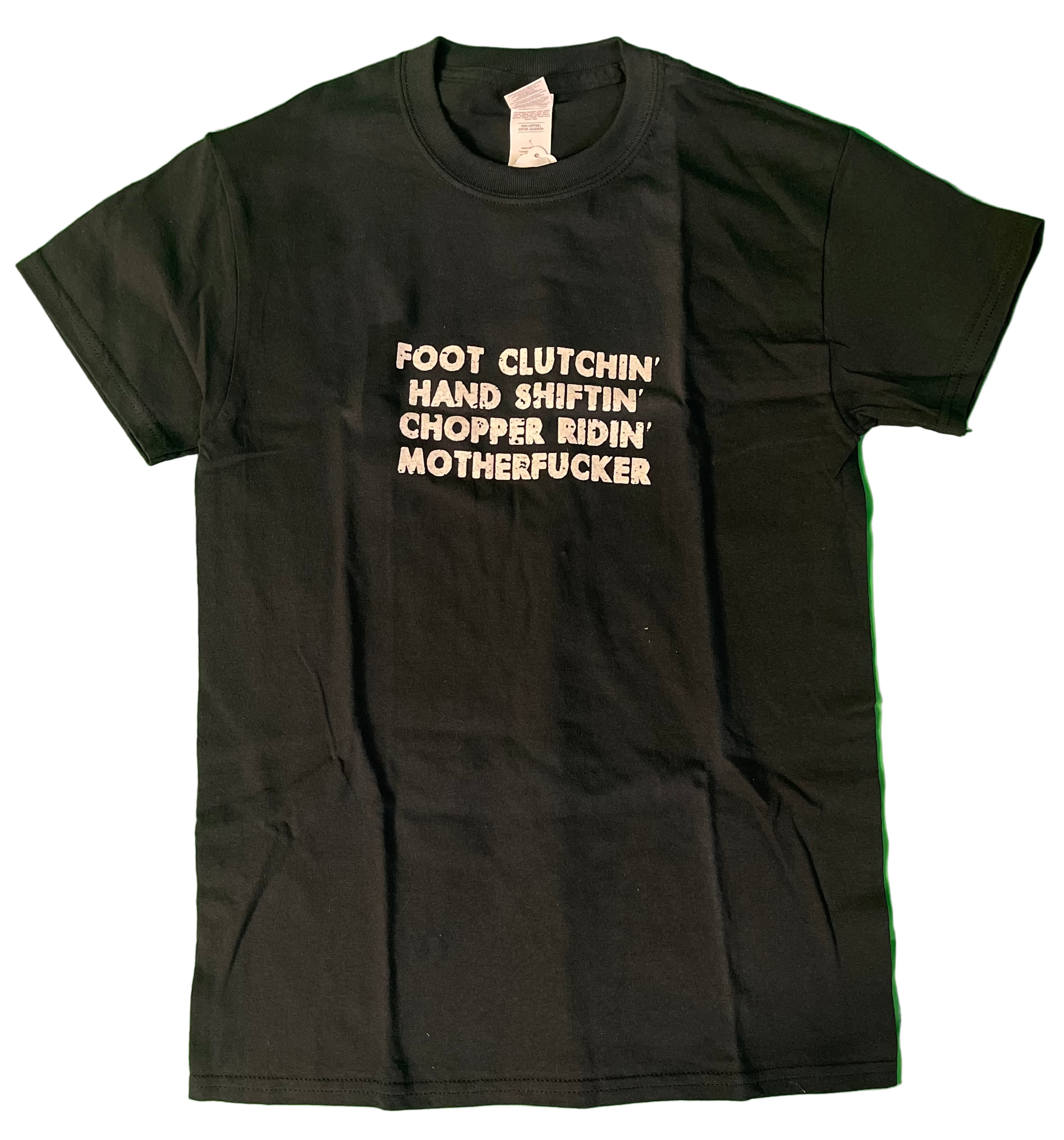 Foot Clutchin’ and Hand Shiftin’ motorcycle T-shirt — vintage biker tee