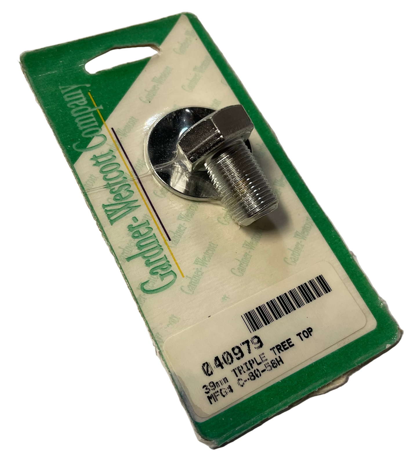 Gardner-Westcott C-80-58H 39mm Triple Tree Stem Bolt & Washer Chrome