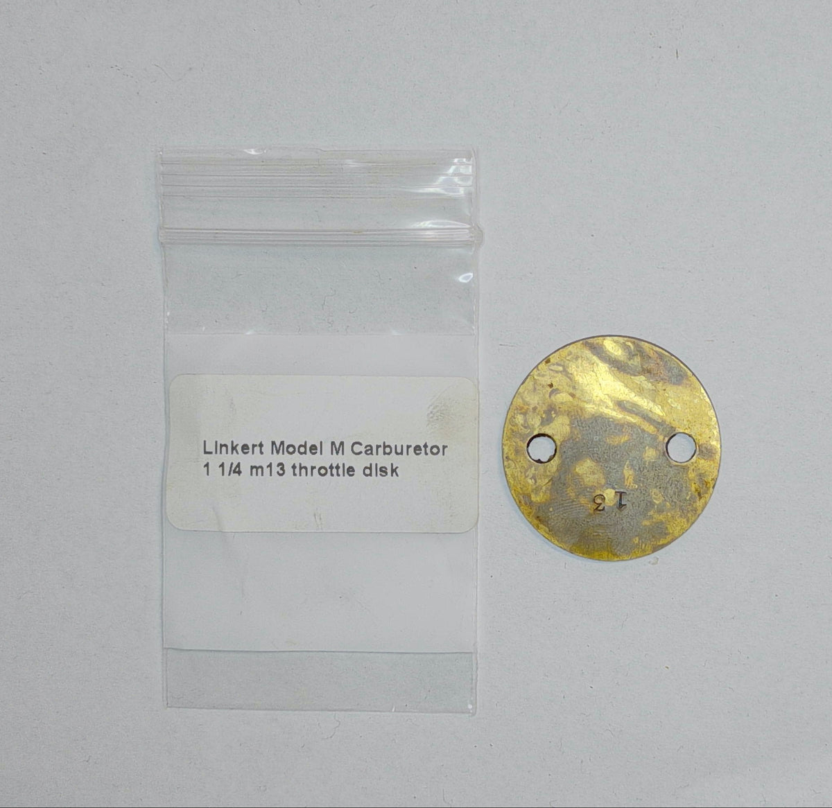 Linkert Model M M13 1-1/4 inch throttle disc for Harley IOE D R W U E models 1924-up