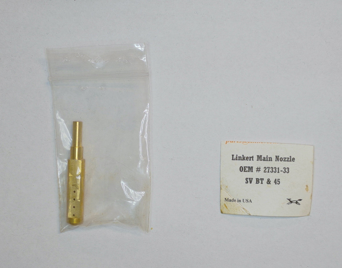 Linkert main nozzle Harley OEM 27331-33 old part 1258-33 for 1933-1958 Big Twin 45ci and Side Valve