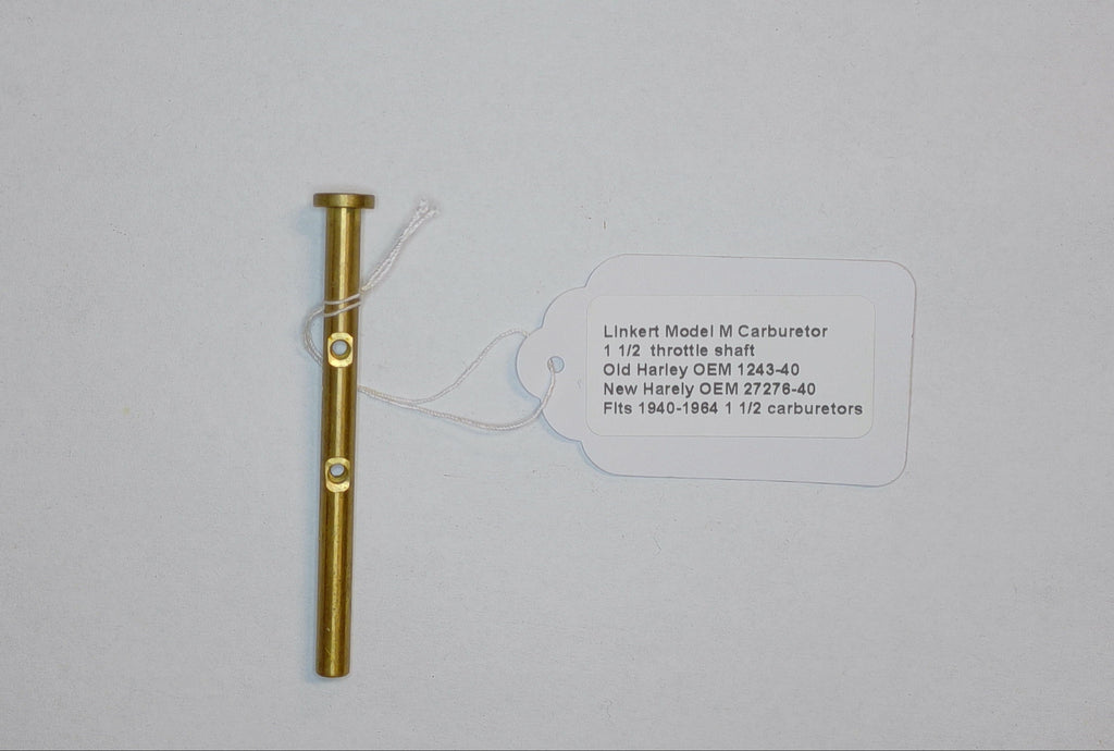 Linkert Model M 1-1/2 inch throttle shaft for Harley-Davidson carburetors 1940-1964