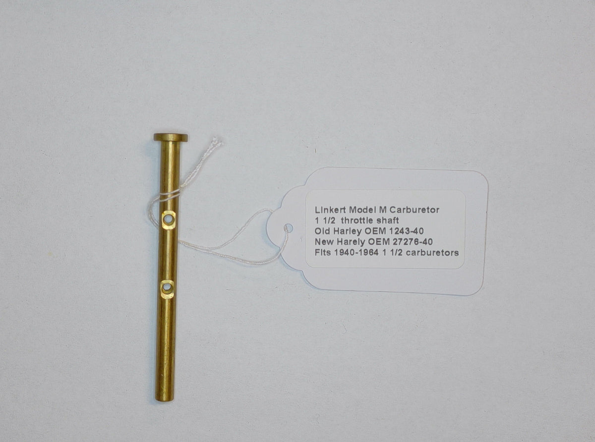 Linkert Model M 1-1/2 inch throttle shaft for Harley-Davidson carburetors 1940-1964