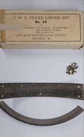 C.M.S. No. 34 brake lining set for Harley 61 74 80 Big Twin and Servi-Car 1931-1938