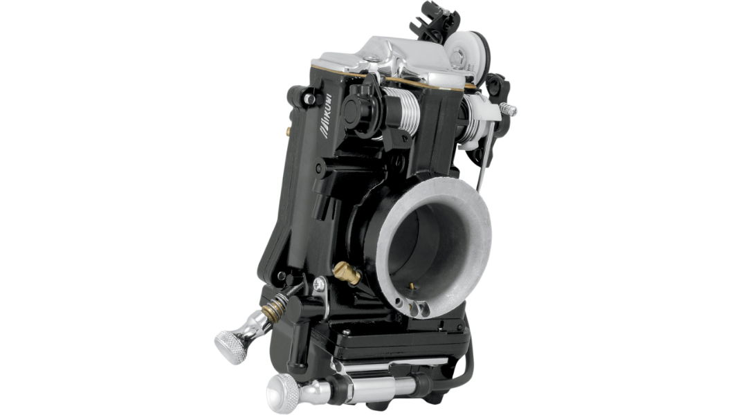 TODD'S CYCLE Mikuni enrichener cable relocation bracket kit in chrome with billet bracket and knobs